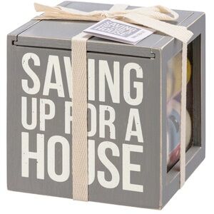 Primitives by Kathy “New Home” Coin Bank & Sock Set